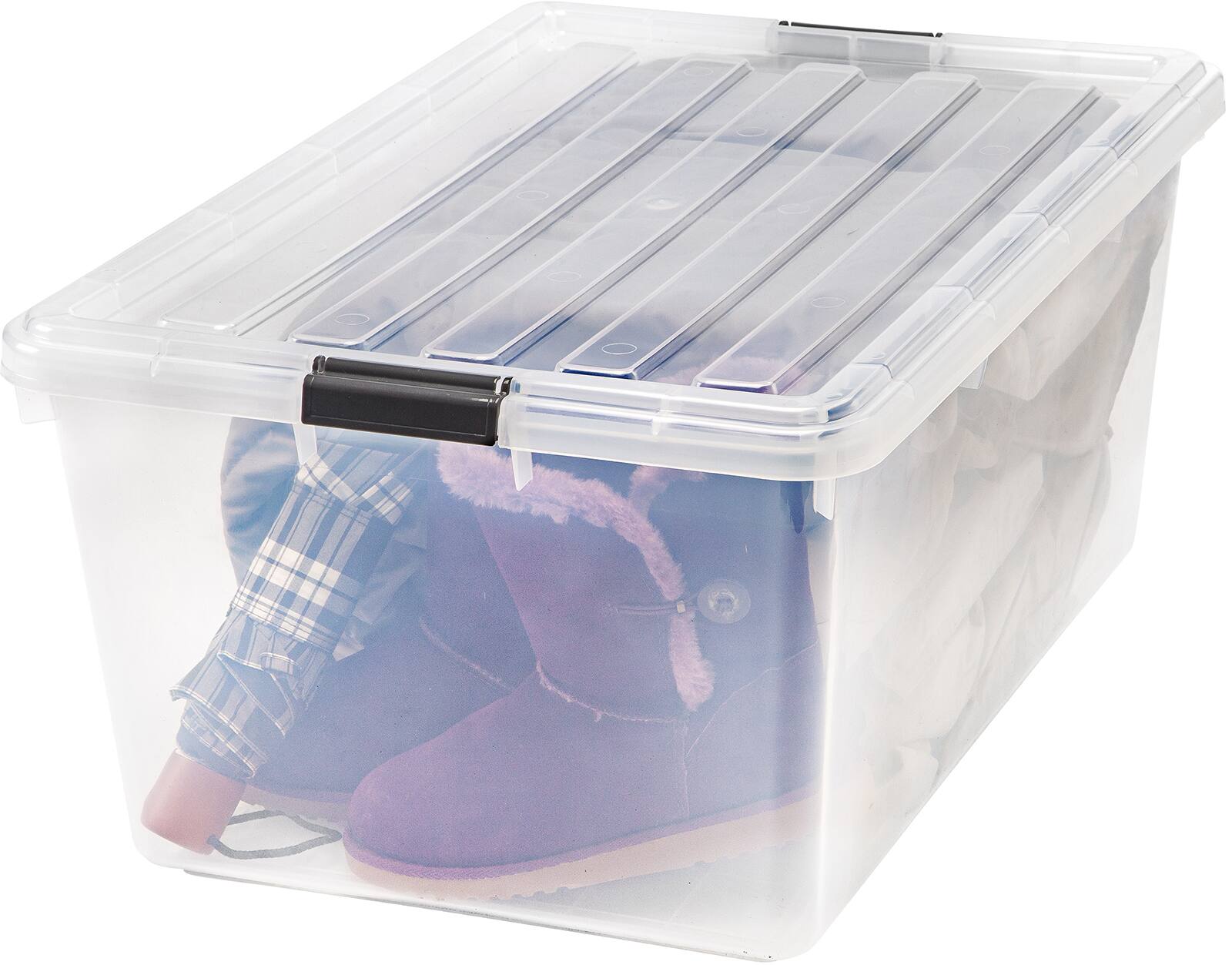 Alt View 5. IRIS USA - IRIS USA 45/68/91/144qt Plastic Storage Bins with Lids.