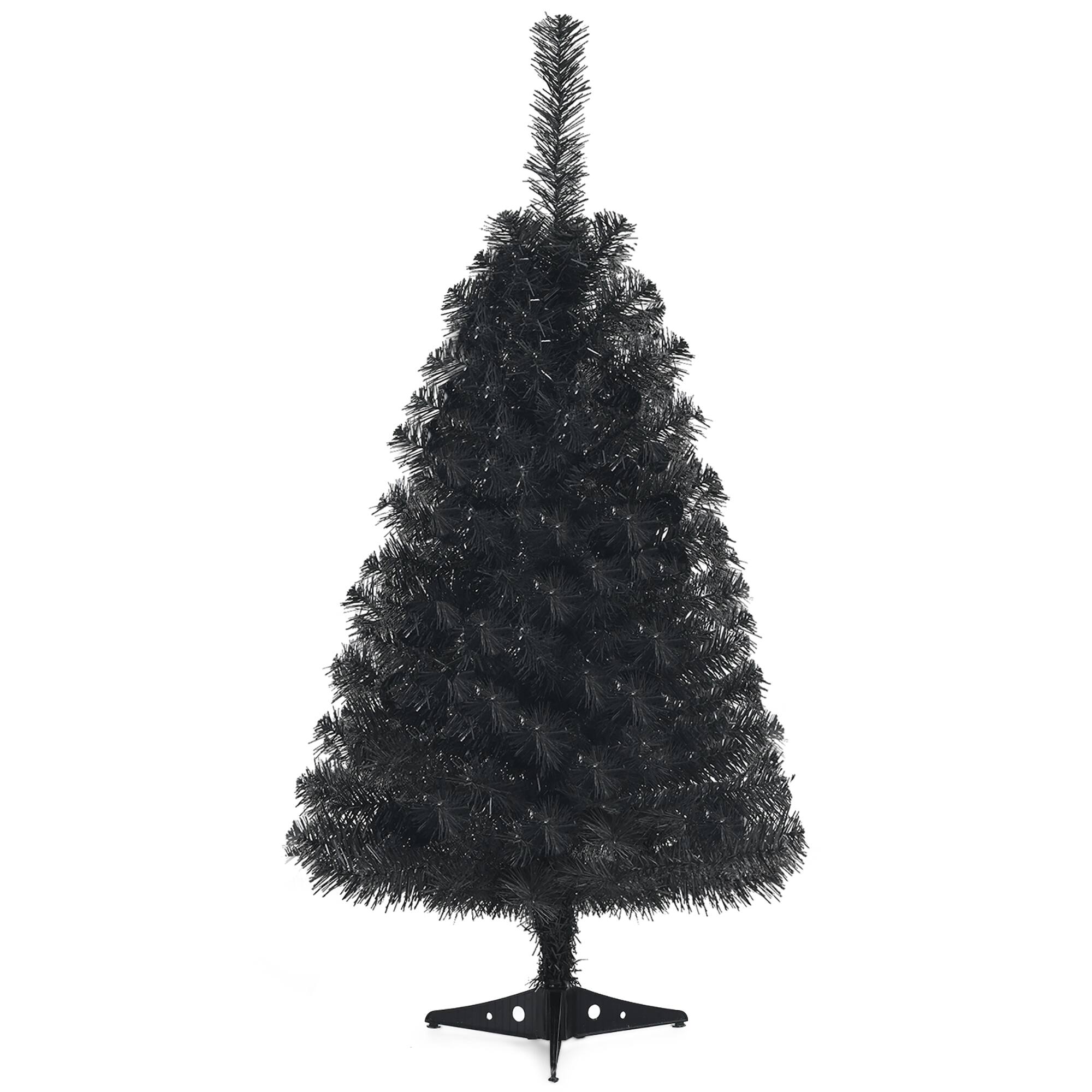 Alt View 20. Costway - 3ft Unlit Artificial Christmas Halloween Mini Tree w/Plastic Stand - Black.