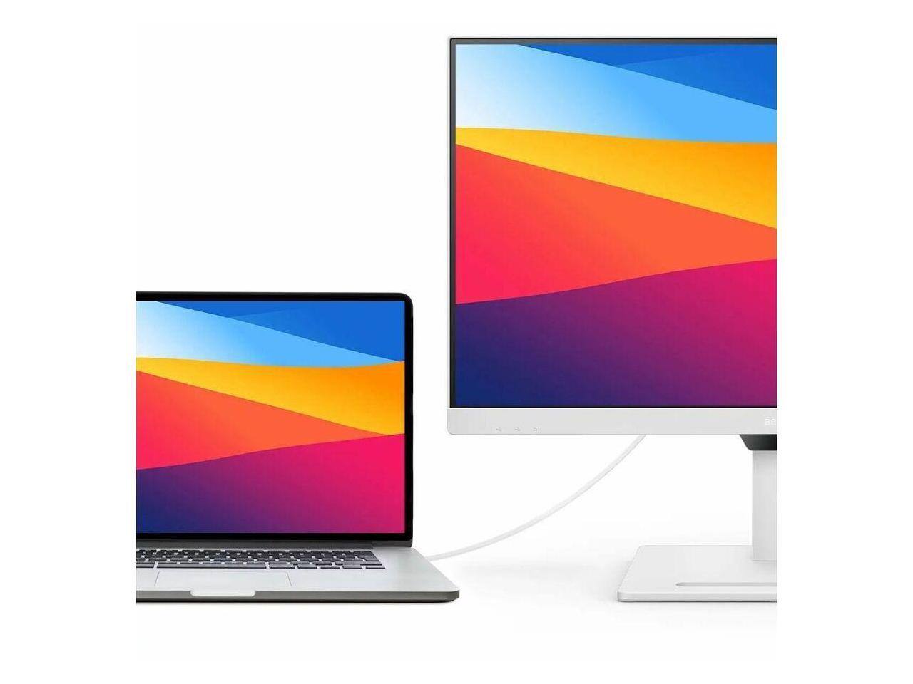 Alt View 2. BenQ - BenQ GW2790QT 27" 1440p IPS Monitor | Eye Care | USB-C 65W | Ergonomic | Noise-Canceling Mic - White.