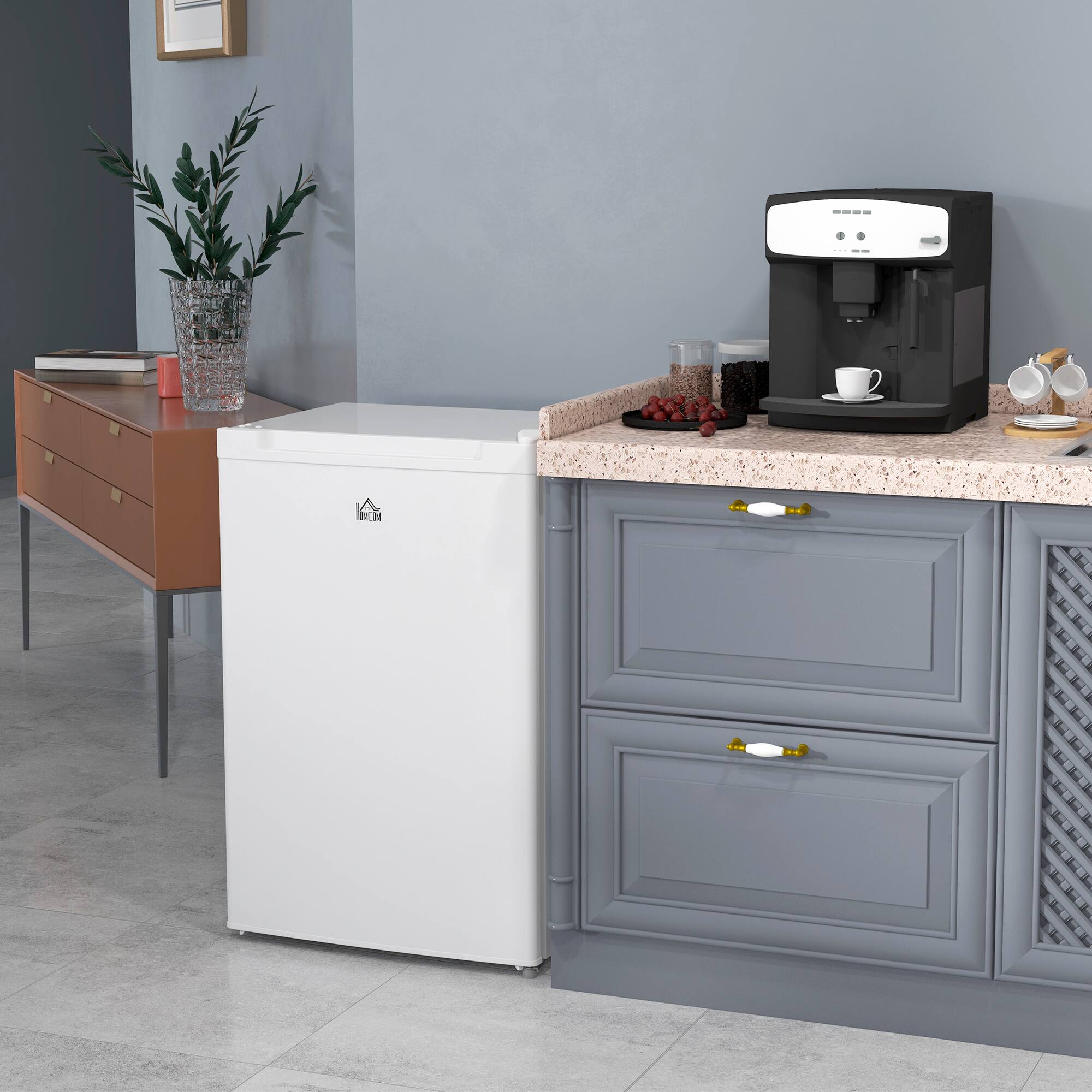 Alt View 5. Tiramisubest - Upright Freezer, 3.0 Cubic Feet Compact Mini Freezer with Reversible Single Door and Adjustable Thermostat,White - White.