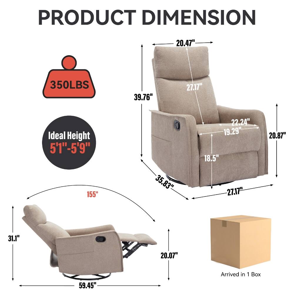 PRODUCT DIMENSION

- 20.47"
- 350LBS
- 39.76"
- 27.17"
- Ideal Height 51"-5'9" 155
- 35.83"
- 22.24" 19.29" 18.5" 27.17"
- 20.87"
- 31.1"
- 20.07"
- 59.45"
- Arrived in 1 Box
