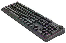 REDRAGON - K526-WL Pro 104-Key Tri-Mode Wireless Gaming Keyboard with RGB, 26-Key Anti-Ghosting, Programmable Keys, 4000mAh Battery - Black