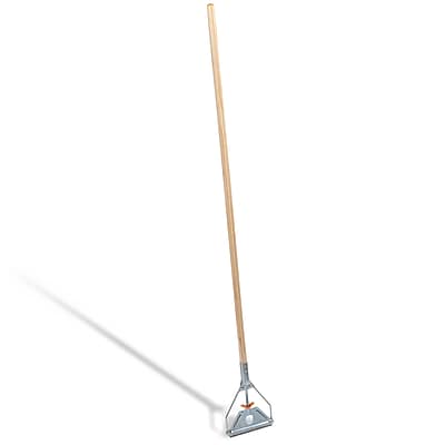 Coastwide Professional - Coastwide Professional™ 60" Side Gate Wood Wet Mop Handle, Galvanized Metal Head (CW58007) - Natural