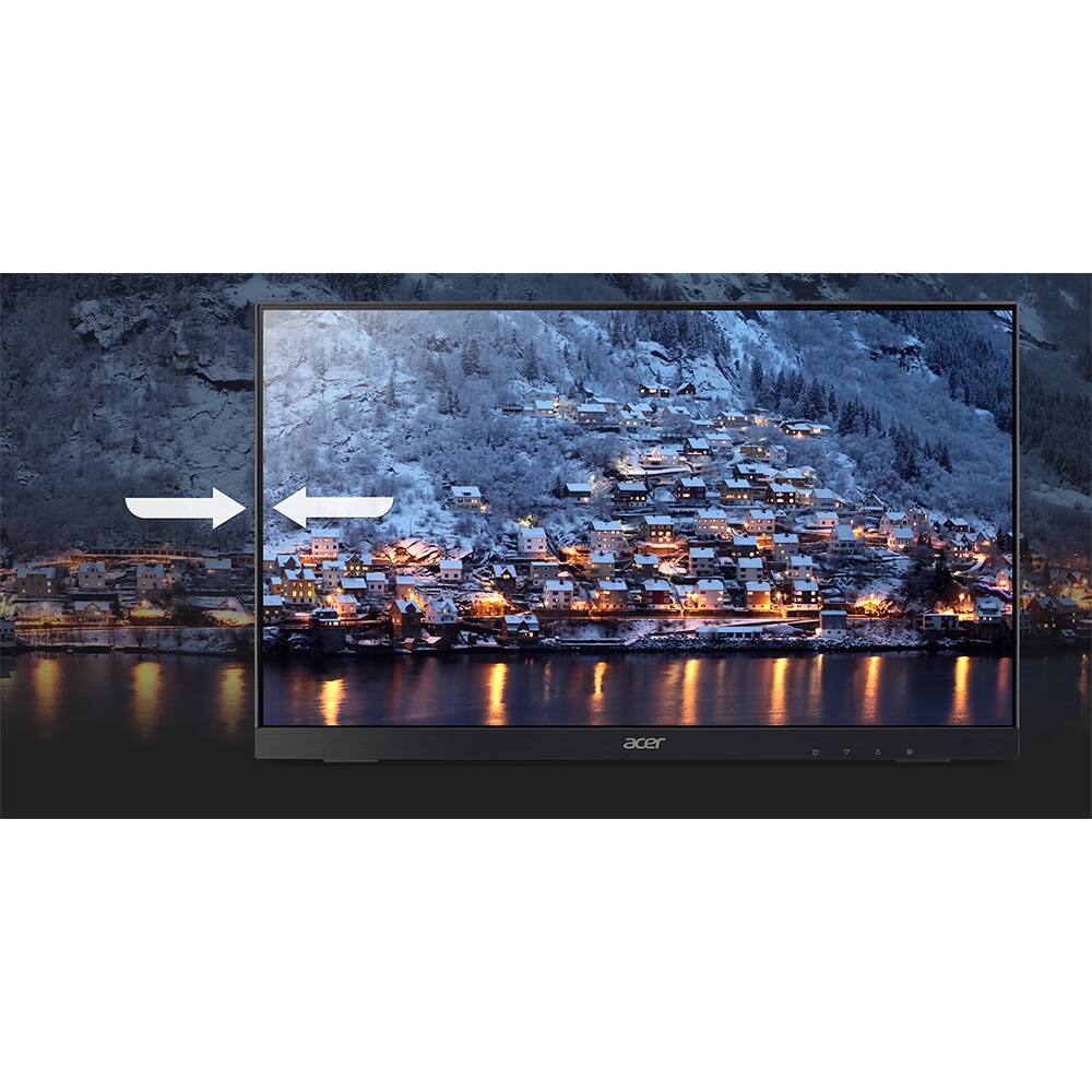 Alt View 7. Acer - UT 23.8" AG IPS LED Monitor UM.QW2AA.001 - Black.