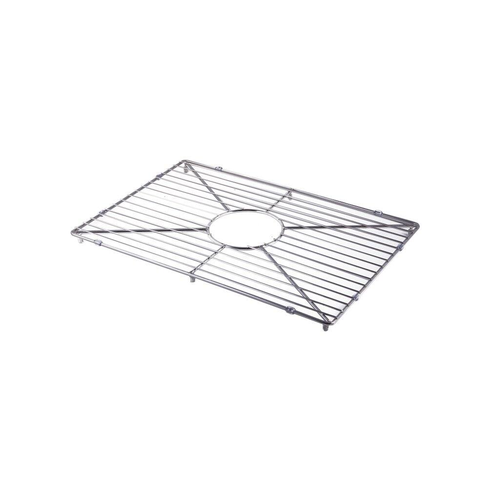 Angle. Alfi - Stainless steel kitchen sink grid for AB2418SB, AB2418ARCH, AB2418UM - Gray.