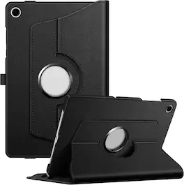 Fintie - Rotating Case for Samsung Galaxy Tab A11+ / Tab A9+ 11 inch, 360 Swiveling Stand Cover, Elastic Closure, Auto Sleep/Wake - Black