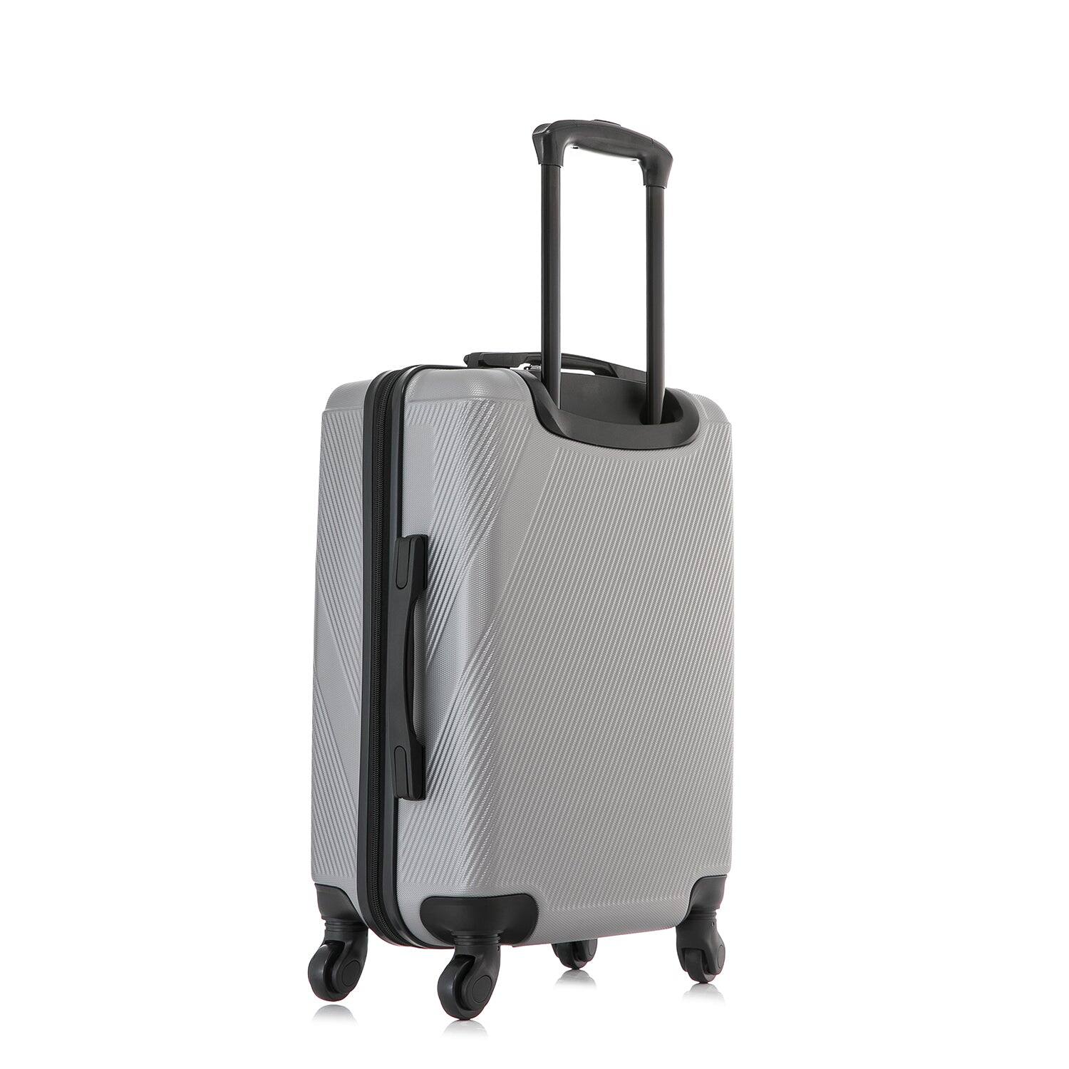 Alt View 1. DUKAP - Discovery Lightweight Hardside Spinner Luggage 20" Carry-On - SILVER.