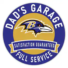 Fan Creations - Baltimore Ravens 16" Dad's Garage Wood Sign - Multicolor