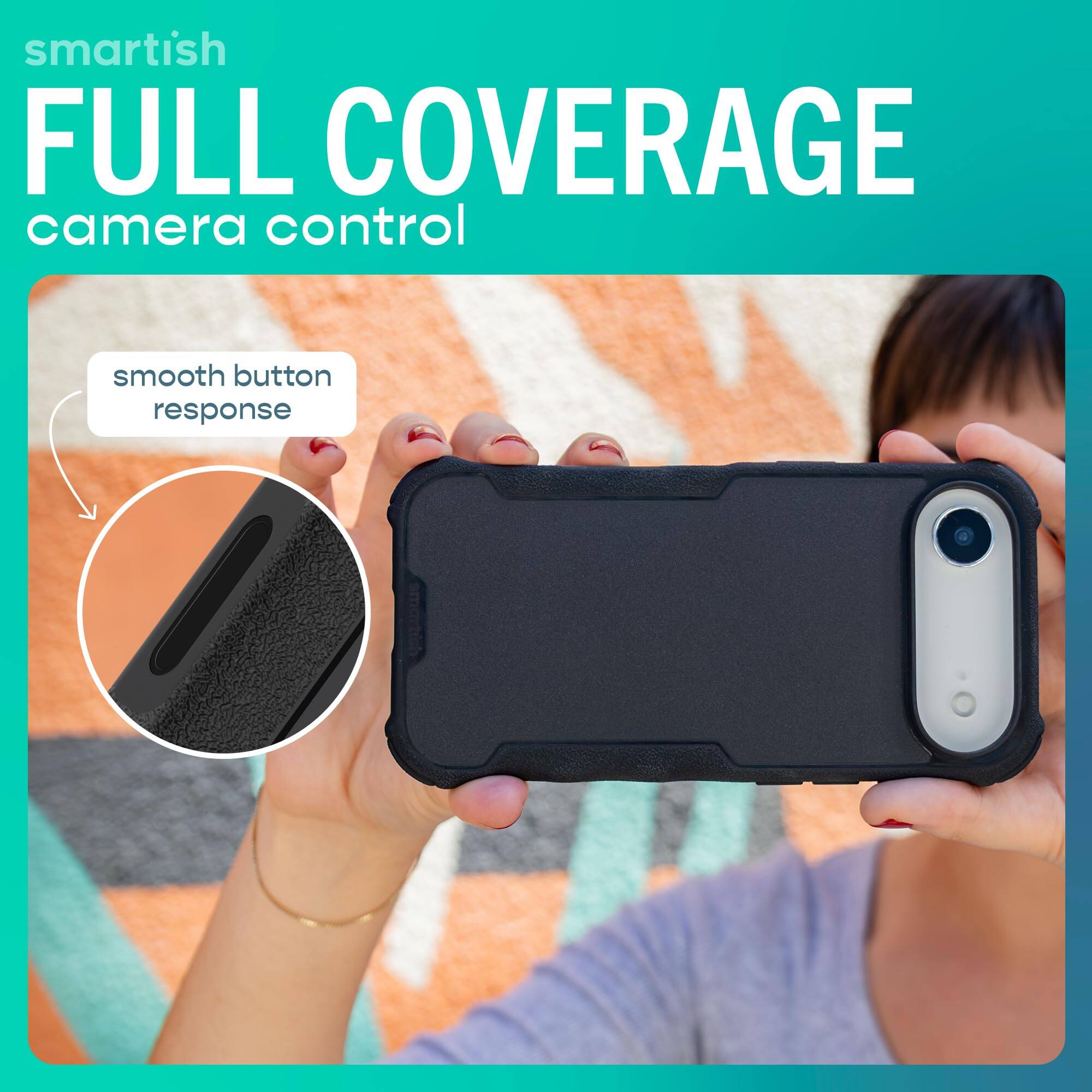 smartish  
FULL COVERAGE  
camera control  

smooth button response