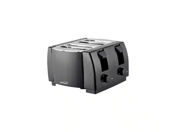 Front. Brentwood Appliances - Brentwood TS-285 Cool Touch 4-Slice Toaster (Black) - Black.
