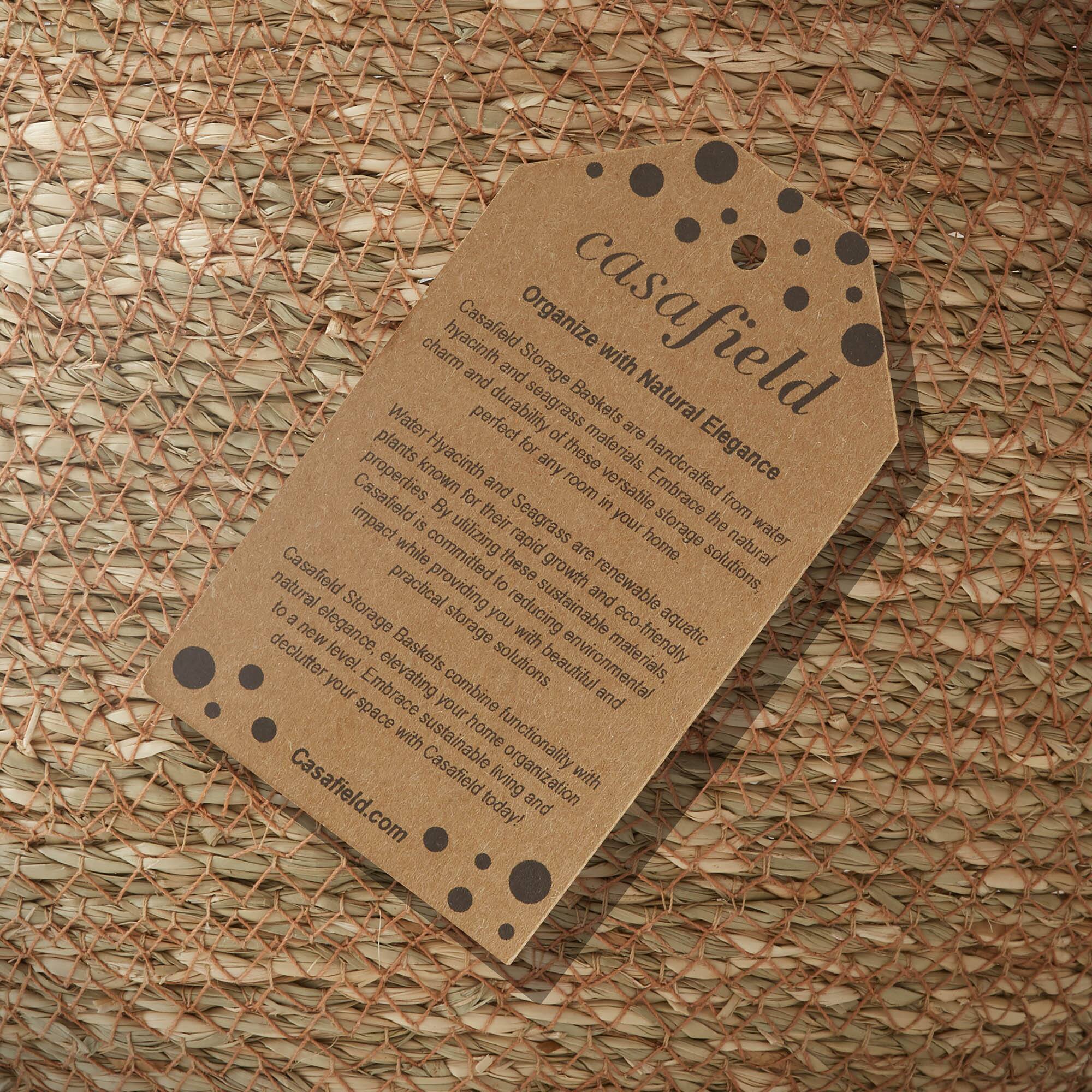 Organize with Natural Elegance

Casafield Storage Baskets are handcrafted from water hyacinth and seagrass, known for their rapid growth and renewable aquatic properties. These materials are sustainable, eco-friendly, and versatile, making them ideal for any room in your home. Casafield is committed to utilizing these natural materials to provide practical storage solutions that elevate your home organization while reducing environmental impact.

Embrace the beauty and functionality of Casafield's storage baskets. They are perfect for decluttering your space with sustainable elegance. Casafield.com