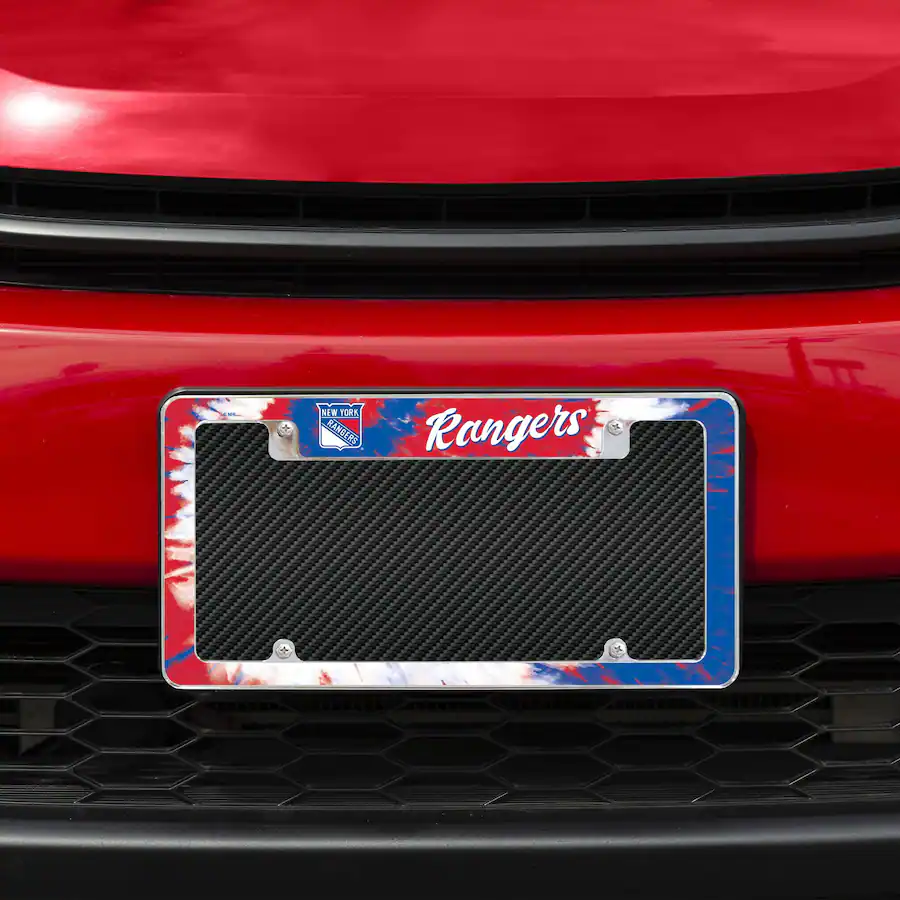 Rico Industries New York Rangers Chrome Metal (Set of 2) License Plate ...