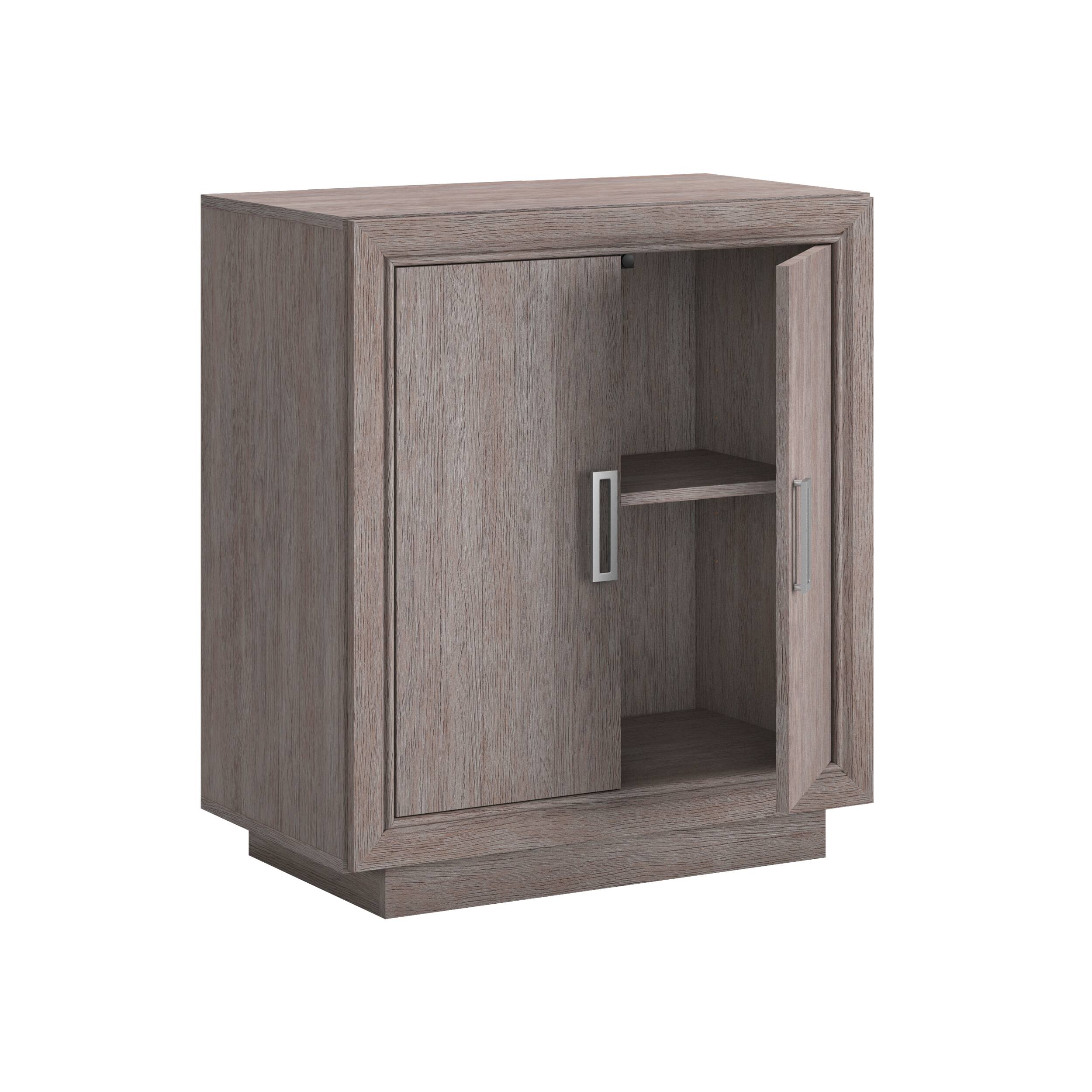 Alt View 2. TinyHomie - Storage Cabinet Medium grey finish.