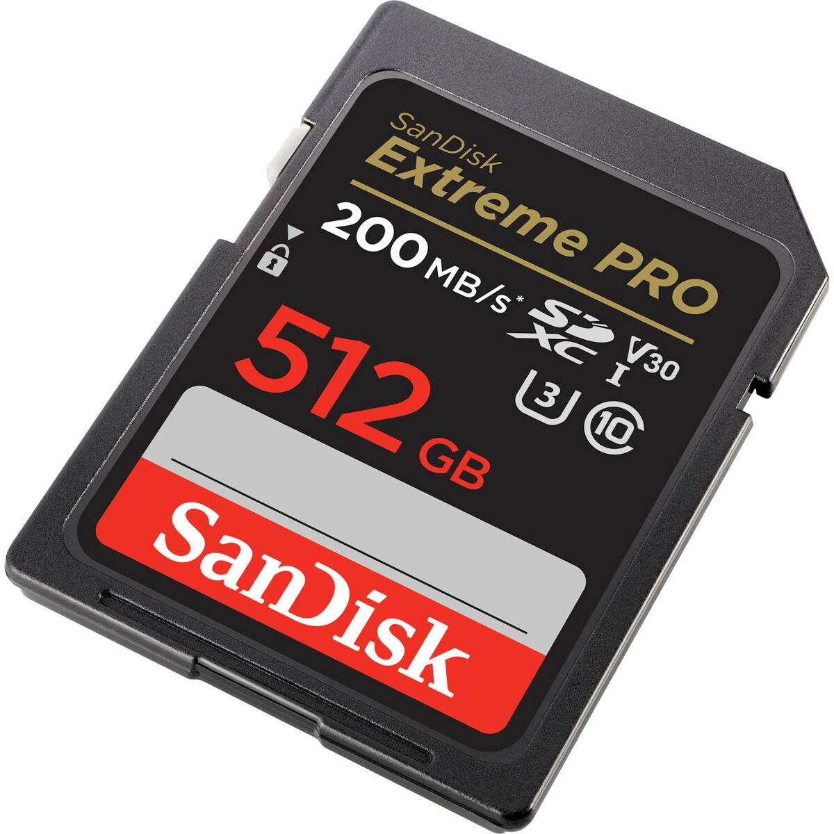 SanDisk Extreme PRO 512 GB 200 MB/s* SDXC V30