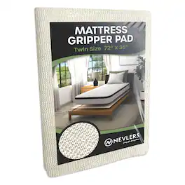 Nevlers - Twin Size Non Slip Mattress Gripper Pad (72 in. x 36 in.) - White