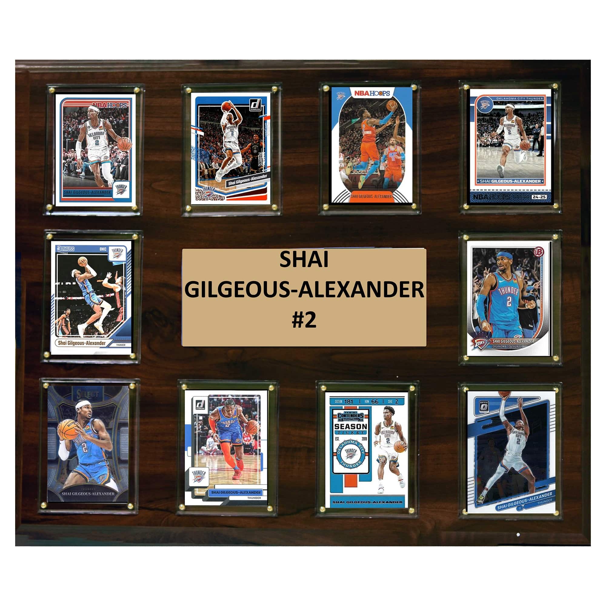 "C&I Collectibles - Shai Gilgeous-Alexander Oklahoma City Thunder 15"" x 18"" Trading Card Plaque - Multicolor" price history on PriceWatchPro