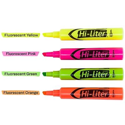 Fluorescent Yellow Hi-Liter  
Fluorescent Pink Hi-Liter  
Fluorescent Green Hi-Liter  
Fluorescent Orange Hi-Liter