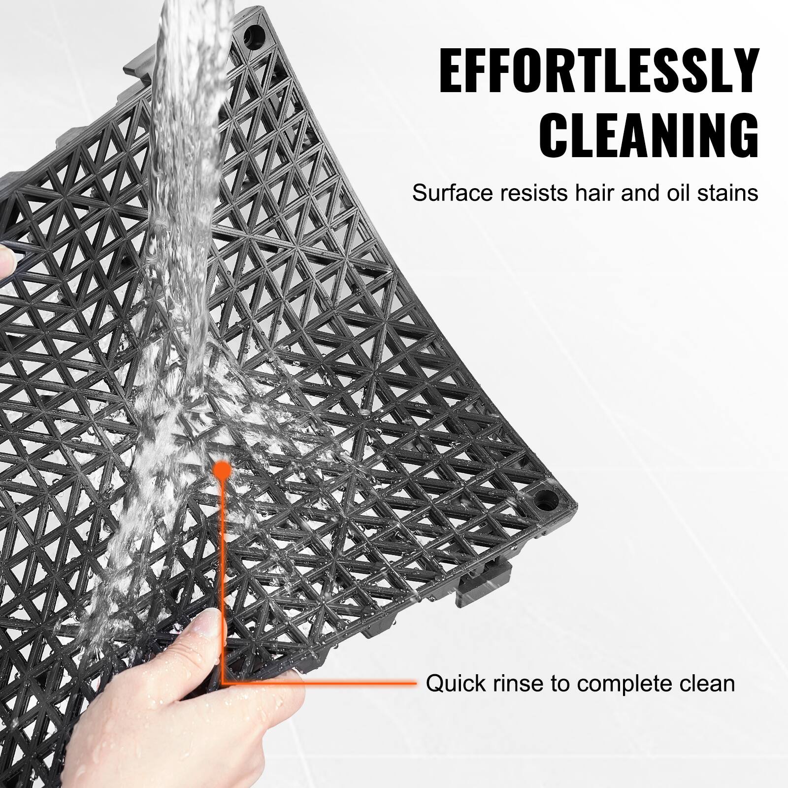 EFFORTLESSLY CLEANING

Surface resists hair and oil stains

Quick rinse to complete clean