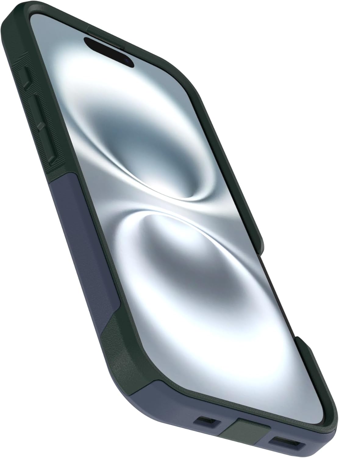 Back. OtterBox - OtterBox - Commuter Series Hard Shell for MagSafe for Apple iPhone 16 - Indigo Marsh (Blue & Green).