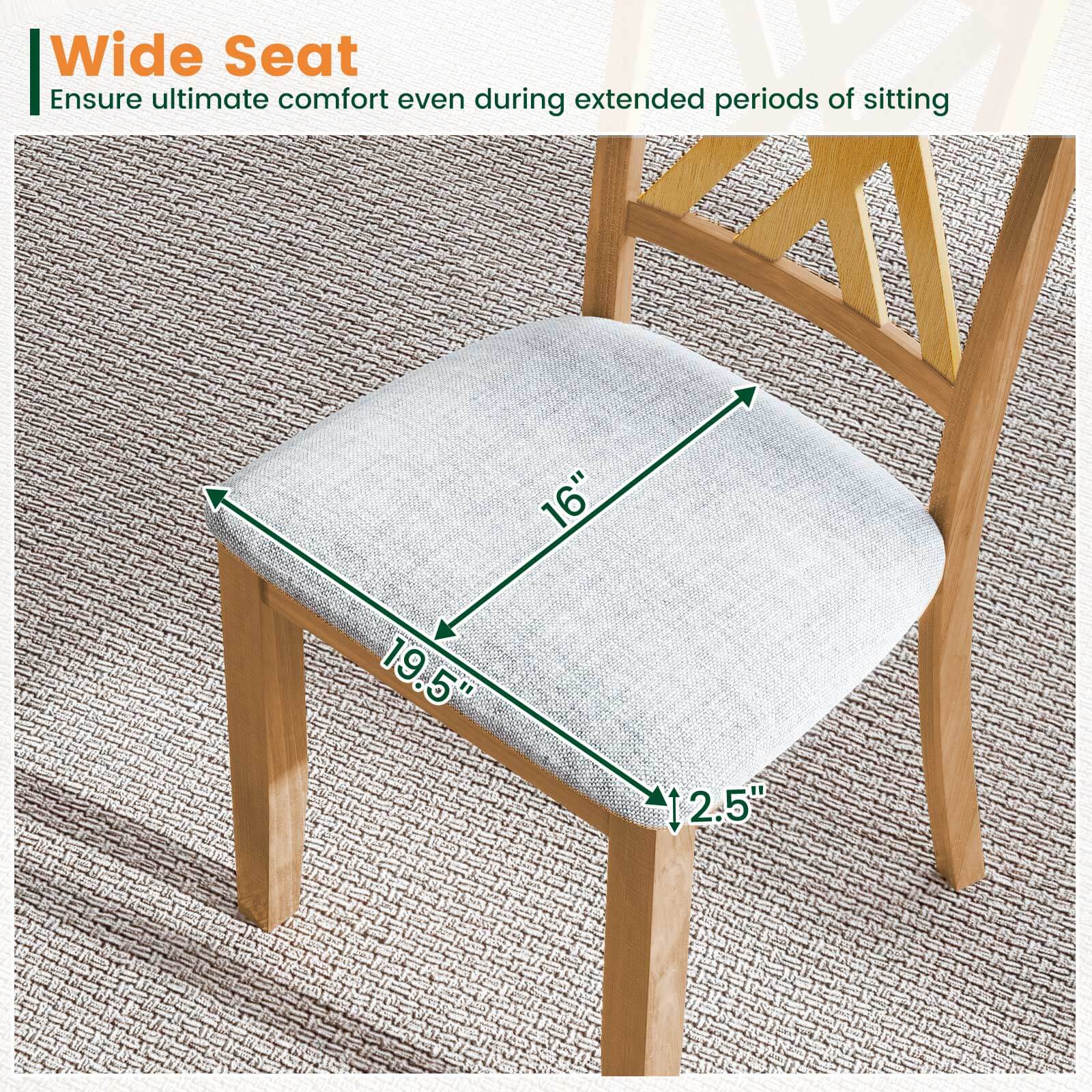 Wide Seat  
Ensure ultimate comfort even during extended periods of sitting  

16"  
19.5"  
2.5"