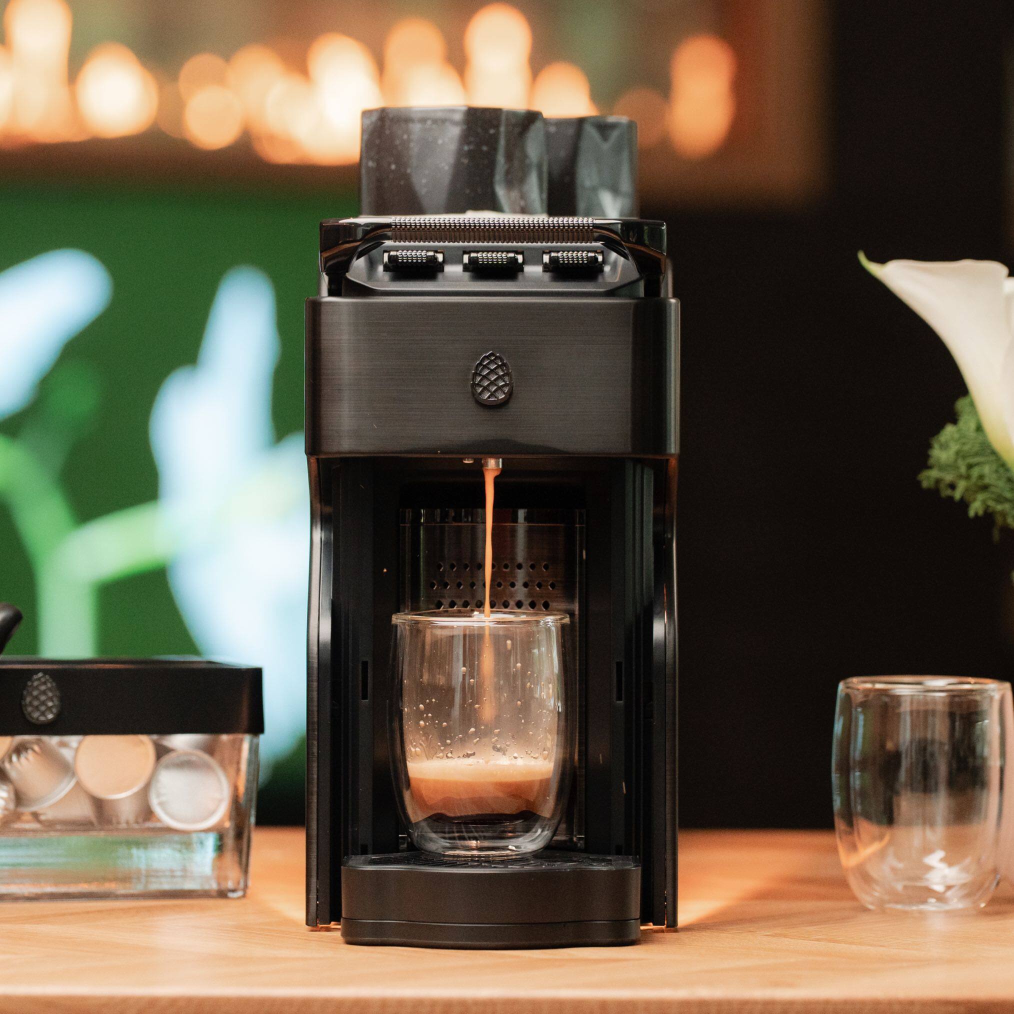 Alt View 1. Milton Coffee Co. - Stainless Steel Brew Path, Compatible with Nespresso OriginalLine Capsules, cup warming tray, low noise, 19 bar motor - Brushed Nickel.