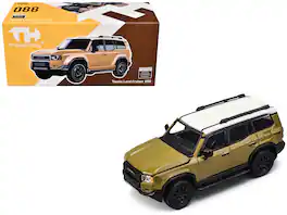 Toyota Land Cruiser 250 Sand with White Top 1/64 Diecast Model Car by Trends Hobby