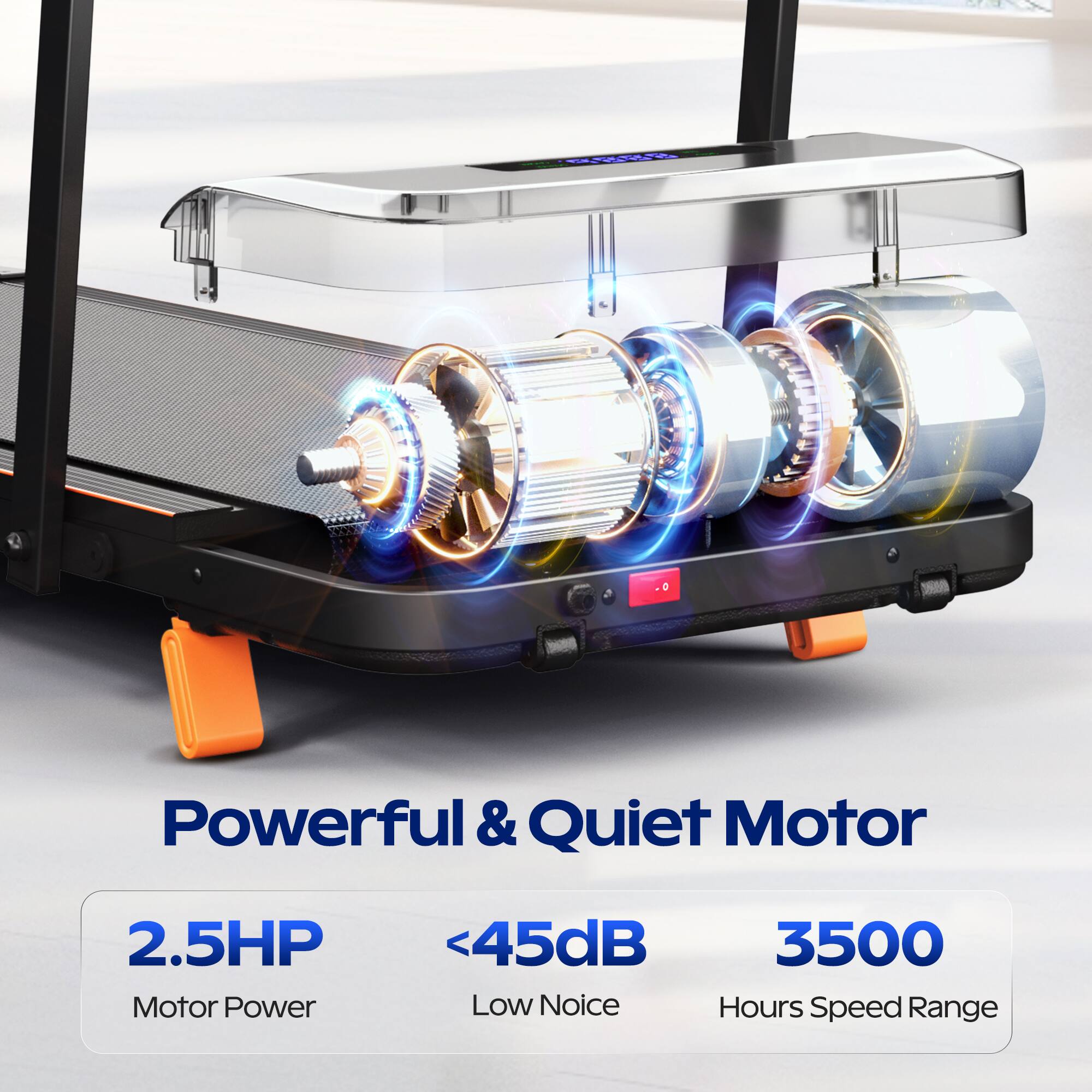 Powerful & Quiet Motor

2.5HP Motor Power  
<45dB Low Noise  
3500 Hours Speed Range