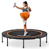 Front. MERACH - MERACH 48" Mini Trampoline for Adults & Kids, Indoor/Outdoor Rebounder Trampoline, Compact Fitness Exercise Trampoline - 48''.