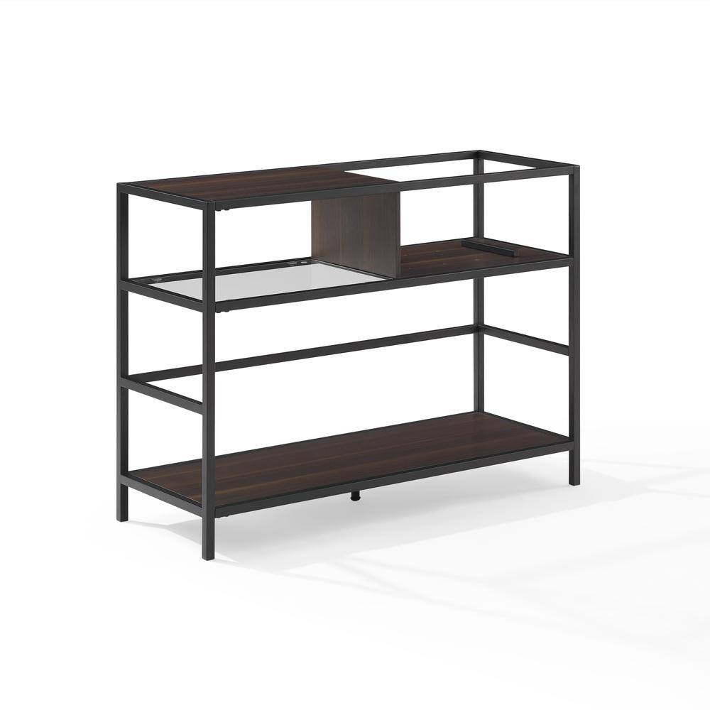 Back. Crosley Furniture - Provo Record Player Stand With Vinyl Storage - Matte Black.