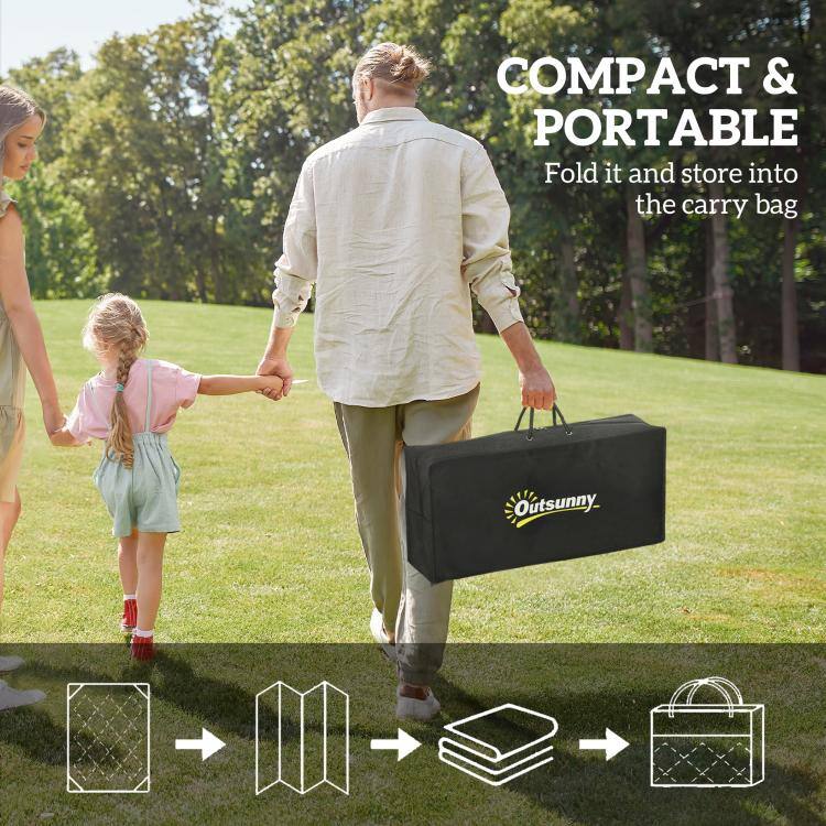 COMPACT & PORTABLE  
Fold it and store into the carry bag  

Outsunny