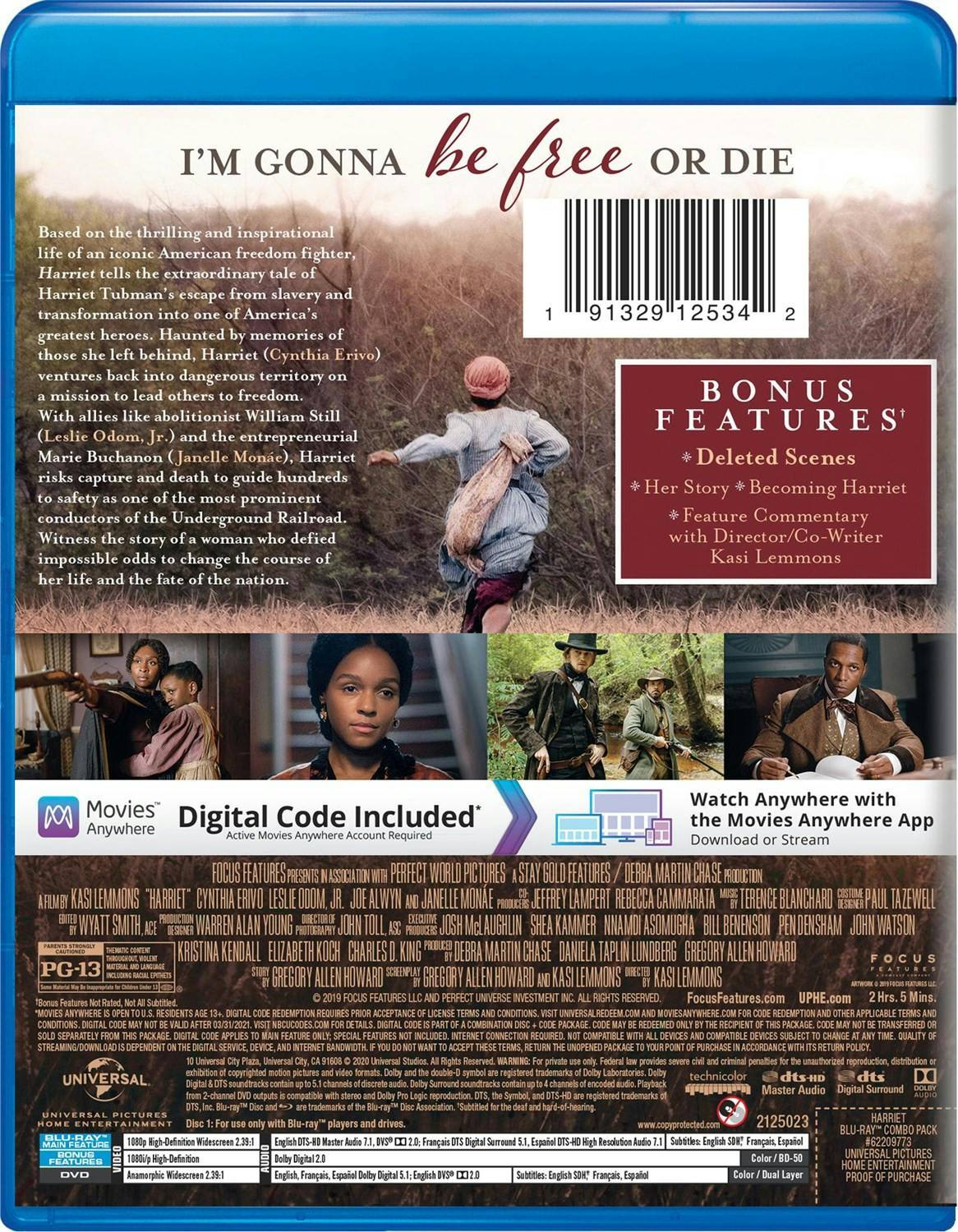 Back. Harriet (DVD + Digital) [Blu-ray].