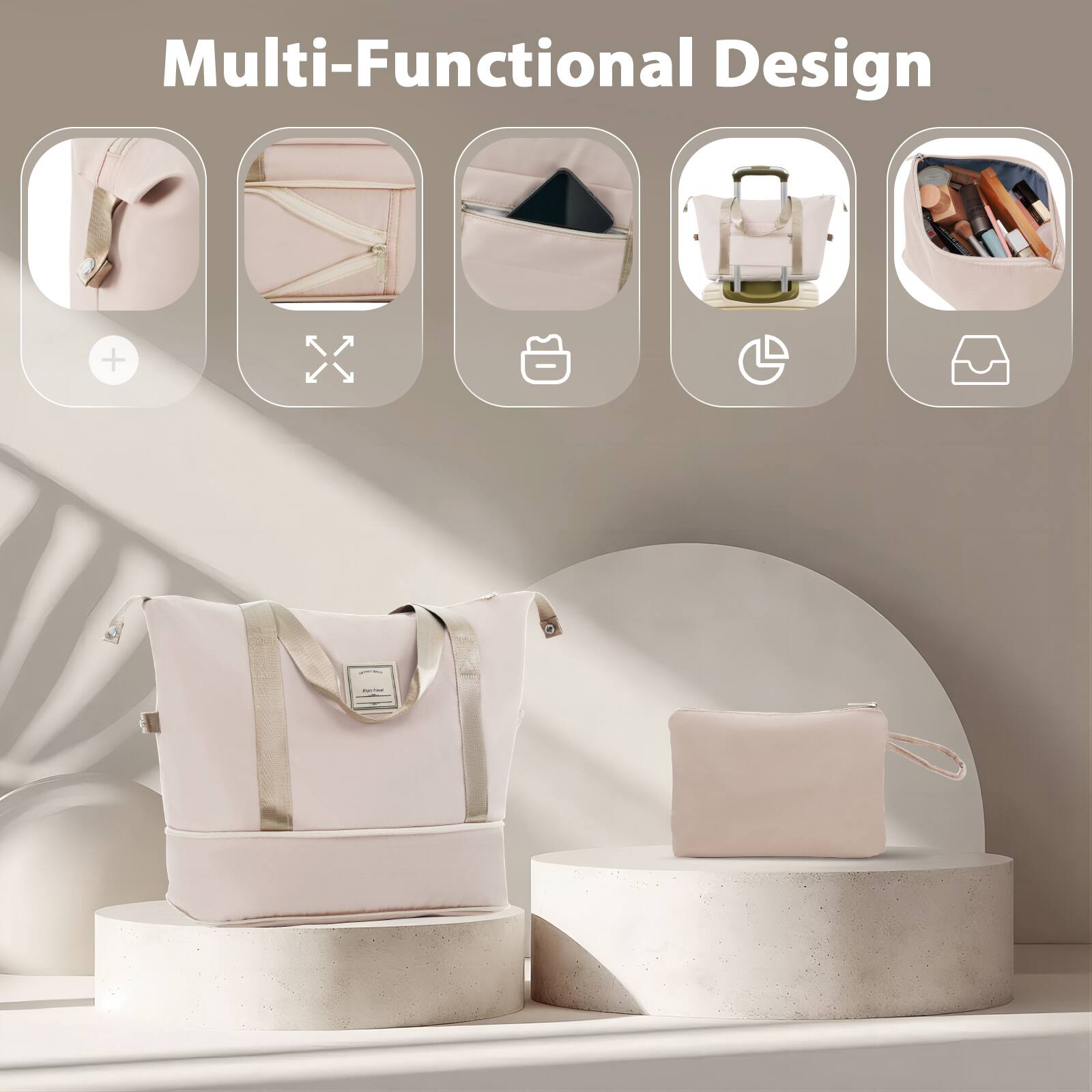 Multi-Functional Design

- Expandable
- Adjustable straps
- Pockets
- Organizer
- Laptop compartment