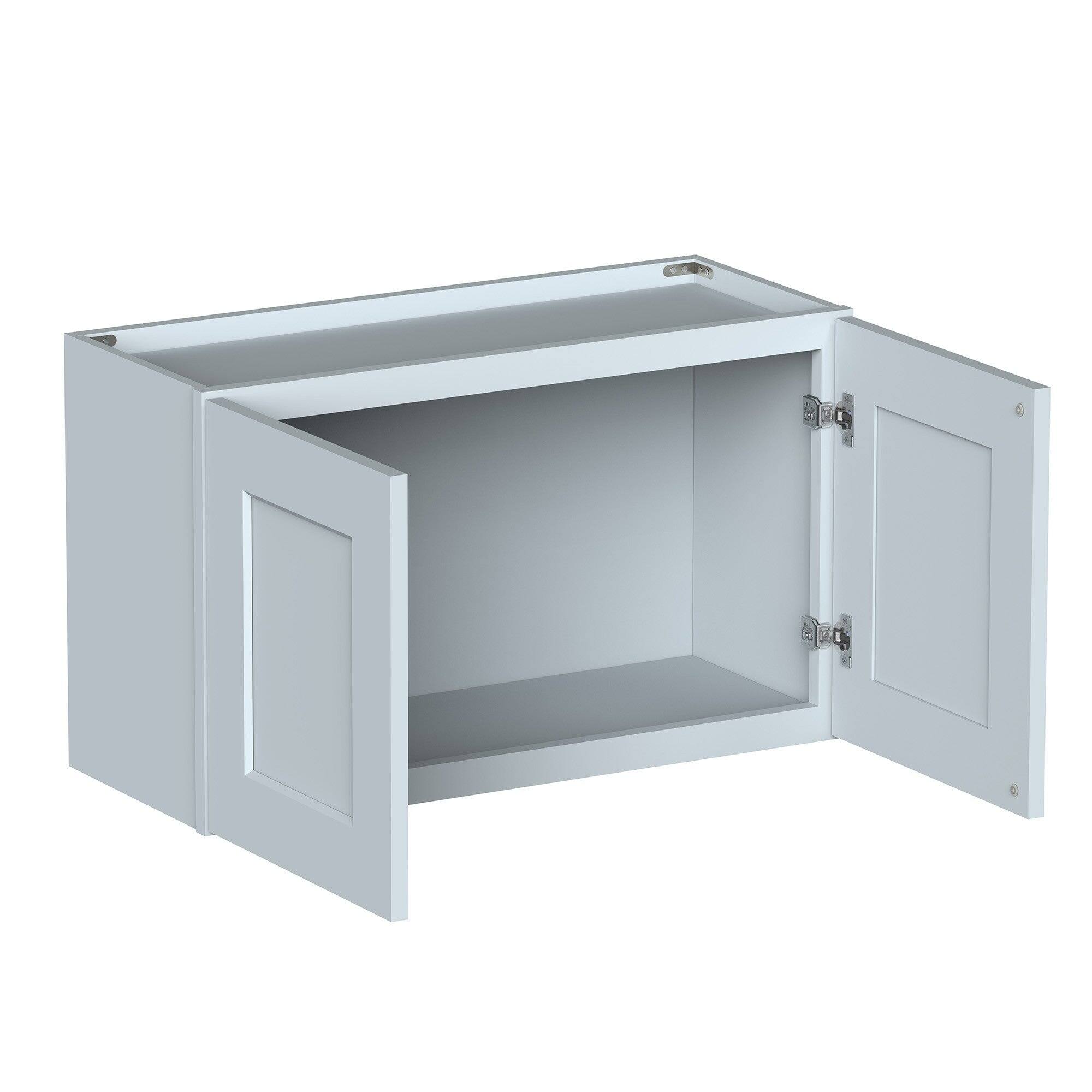 Alt View 2. Boyel Living - 30in.W x12in.D x18in.H Dove Gray WALL CABINET Fully assembled Cabinet With Two HDF Doors - Gray.