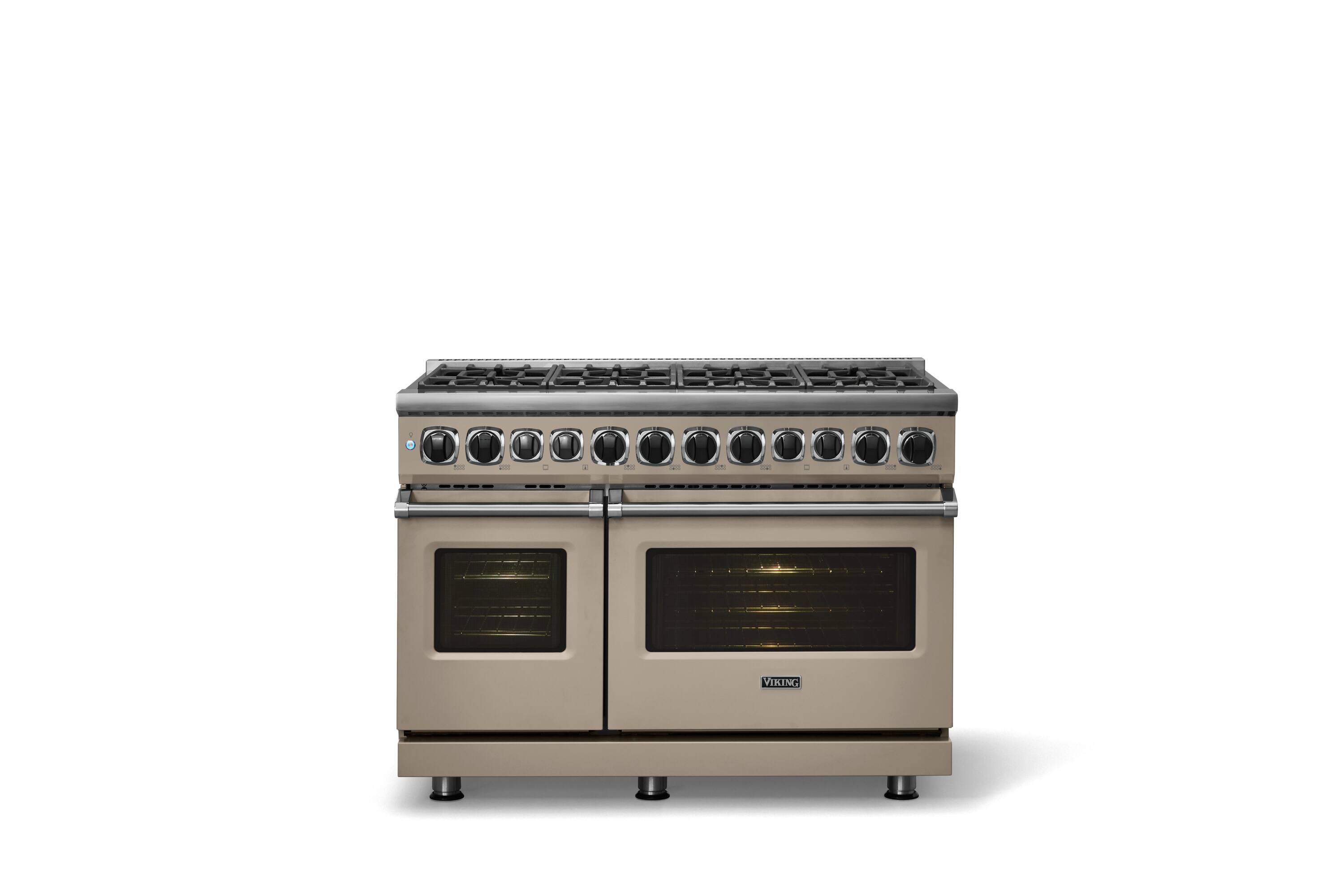 Alt View 1. Viking - 48 in. Wide 8 Burner Dual Fuel Sealed Burner Range - Nantucket.
