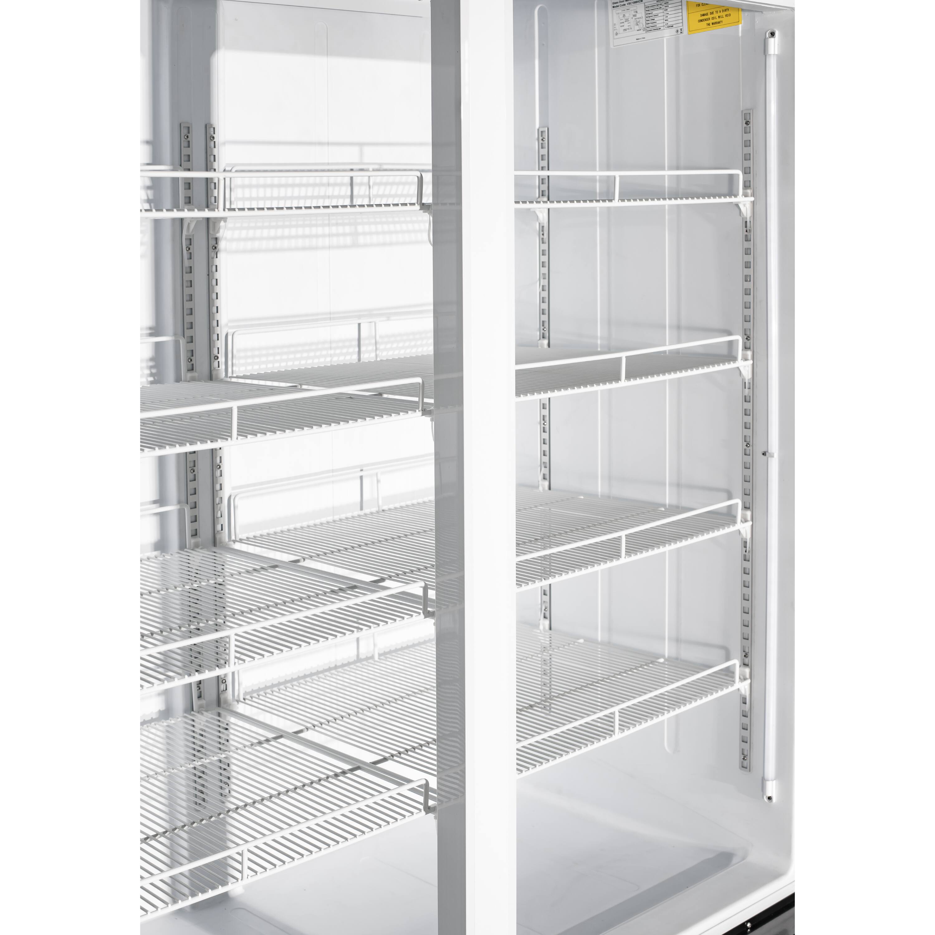 Alt View 3. Equator - Equator Vitlife 35 Cu Ft Commercial 2 Glass Door Merchandiser Refrigerator, LED, Adjustable Shelves, Auto Defrost ETL - Black.