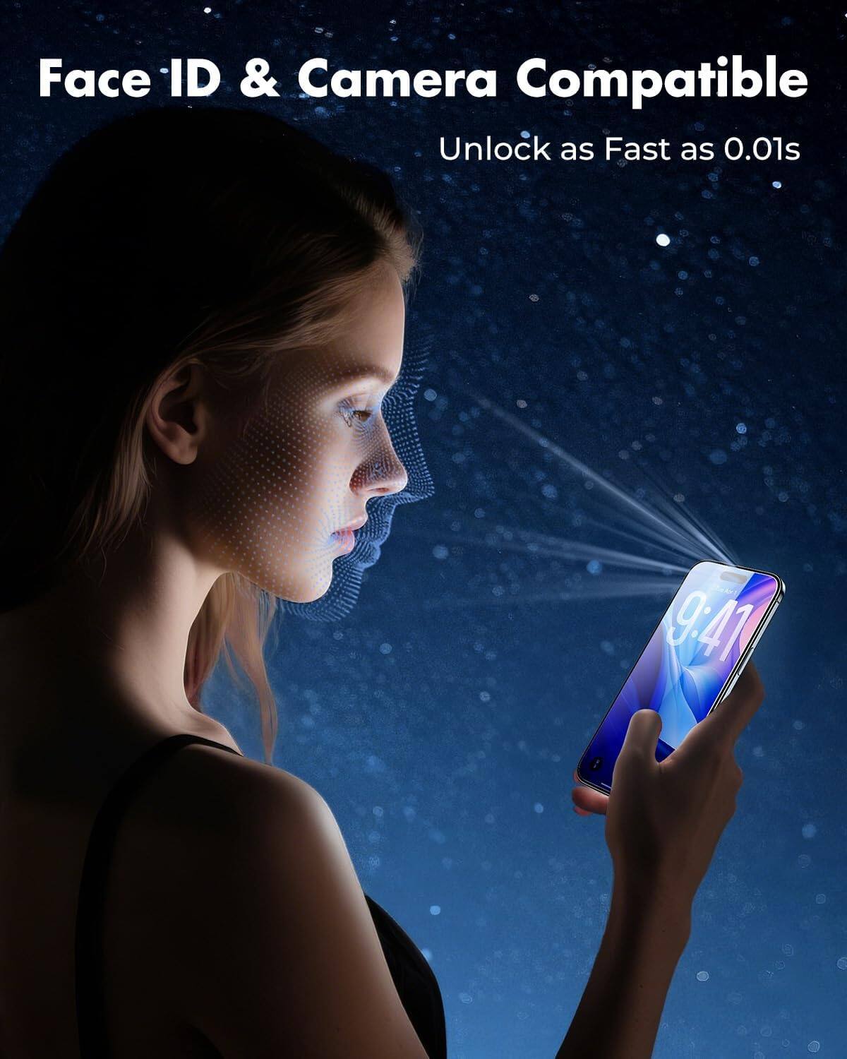 Face ID & Camera Compatible  
Unlock as Fast as 0.01s