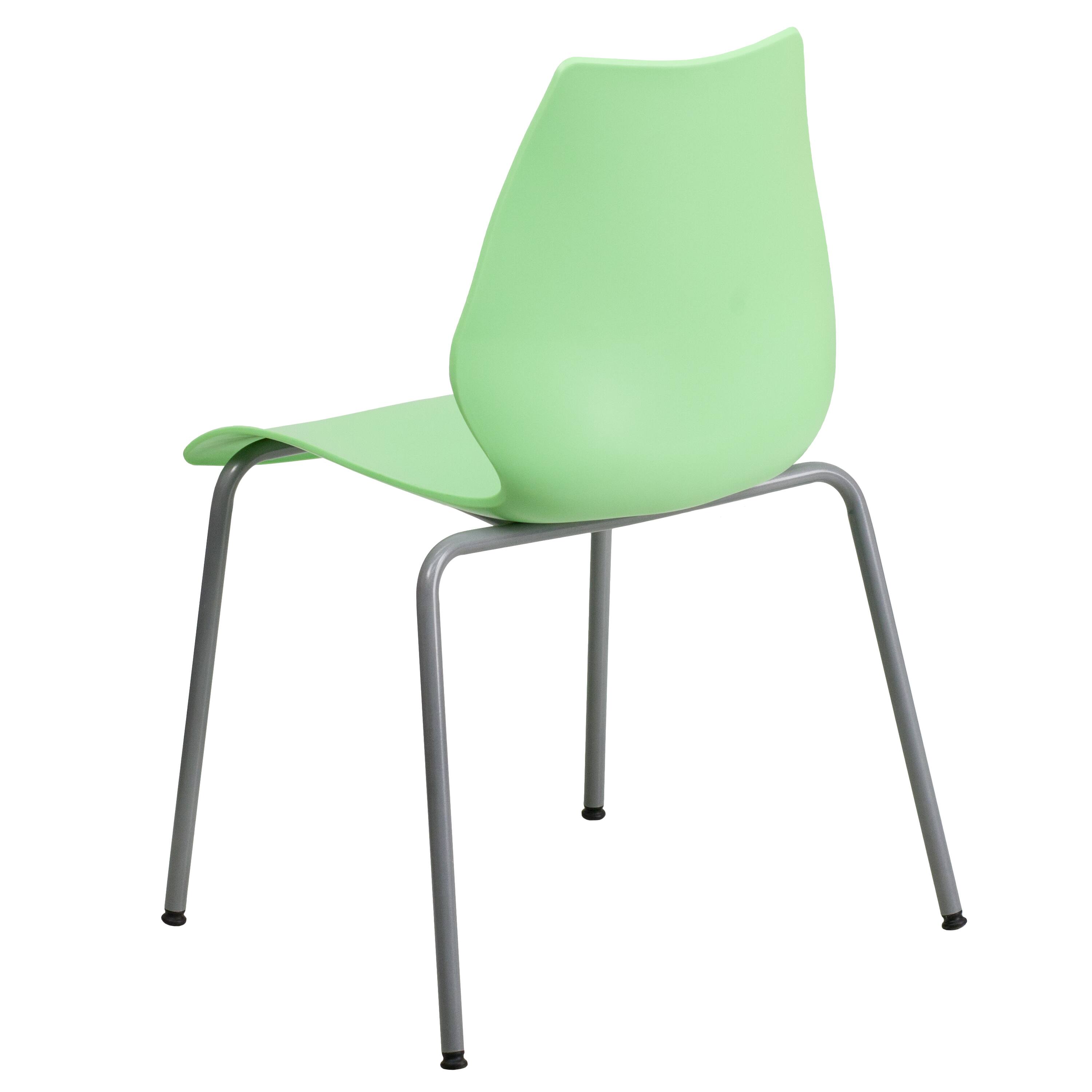 Alt View 5. Emma + Oliver - Multipurpose Home Office Stack Chair with Lumbar Support - Green.