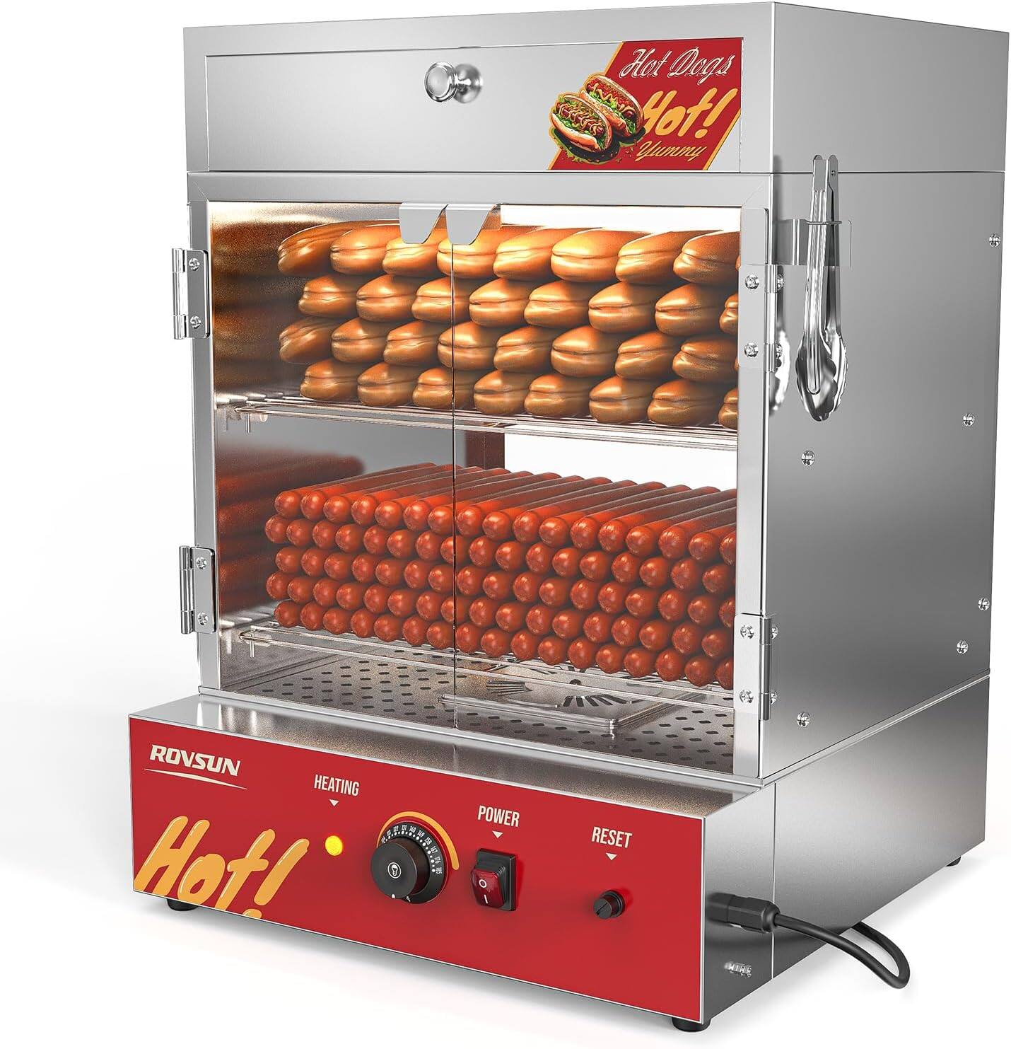 Hot Dogs  
Hot! Yummy  
ROVSUN  
HEATING  
POWER  
RESET
