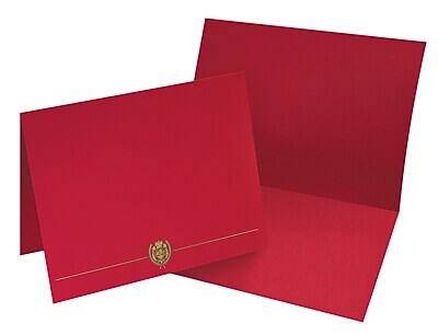 Alt View 2. Great Papers - Great Papers Classic Crest Certificate Holders, 8.5" x 11", Red, 5/Pack (903031S) - Red.