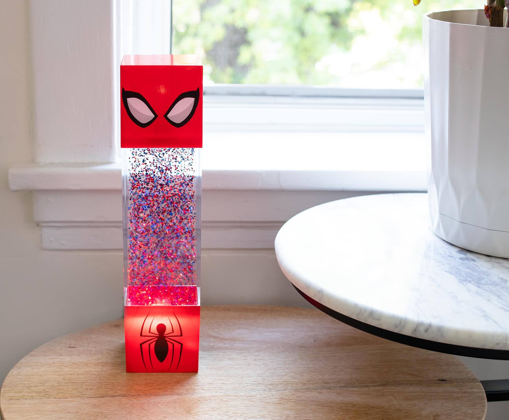 Alt View 4. Marvel - Marvel Spider-Man USB Powered Glitter Motion Light | 12 Inches Tall - Red.