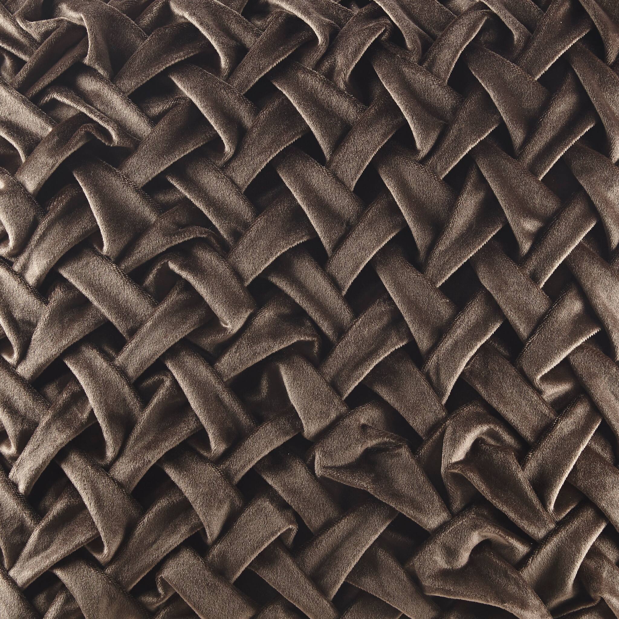 Alt View 5. Gracie Mills - Gracie Mills Claud Vintage Ruched Velvet Square Decor Pillow - Brown.