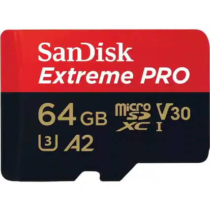 SanDisk Extreme PRO 64 GB microSD V30 XC I U3 A2