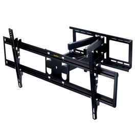 MegaMounts - Full Motion Articulated Tilt and Swivel Television Wall Mount for 37 60 Inch Screens with Bubble Level - Black