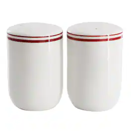 Sur La Table - Le Marais Fine Ceramic Salt and Pepper Shaker Set in Brick - White