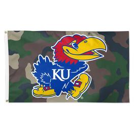 WinCraft - Kansas Jayhawks 3' x 5' Single-Sided Deluxe Camo Flag - Camouflage
