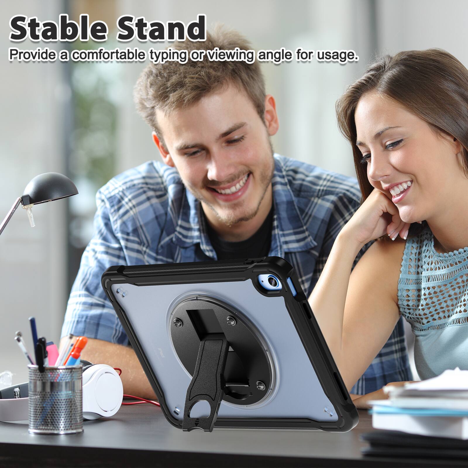 Stable Stand  
Provide a comfortable typing or viewing angle for usage.