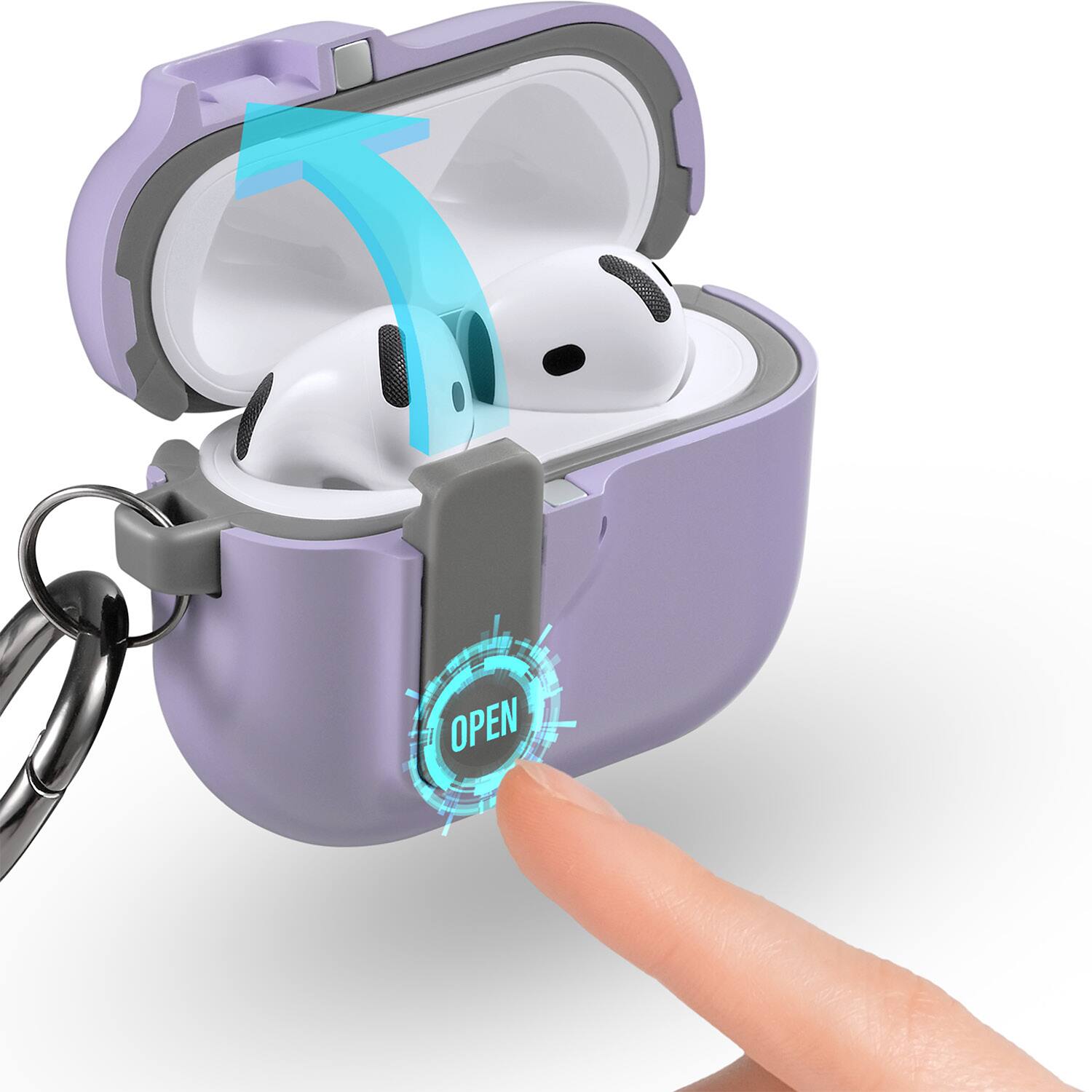 Vena Dual Layer Case for Apple AirPods 4 Case, with Auto Open Lock