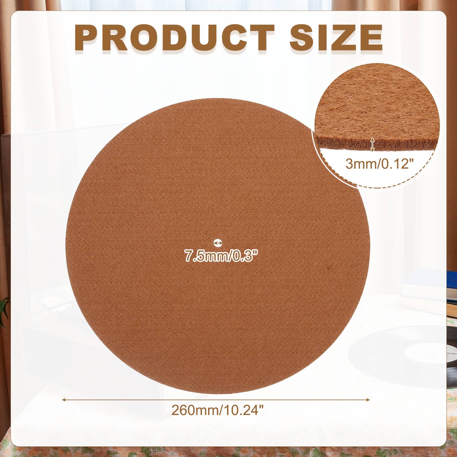 PRODUCT SIZE  
3mm/0.12"  
7.5mm/0.3"  
260mm/10.24"