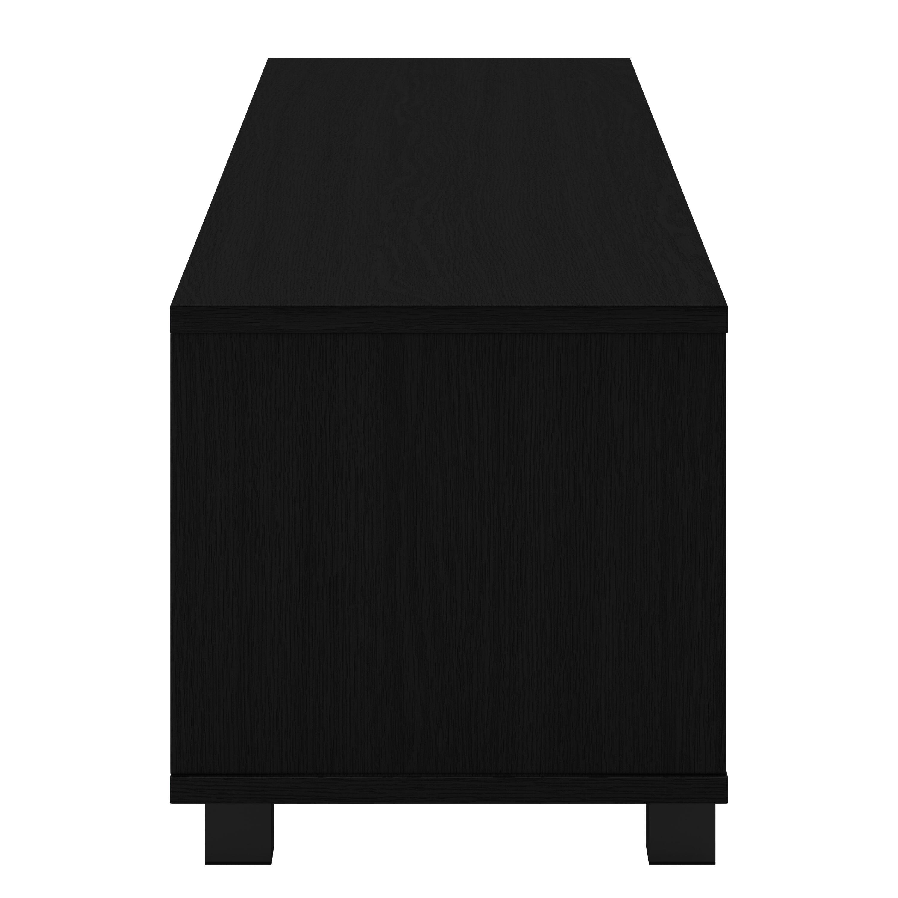 Left. CorLiving - CorLiving - Hollywood Collection TV Stand with Open and Closed Cabinets for Most TVs up to 85" - Black.