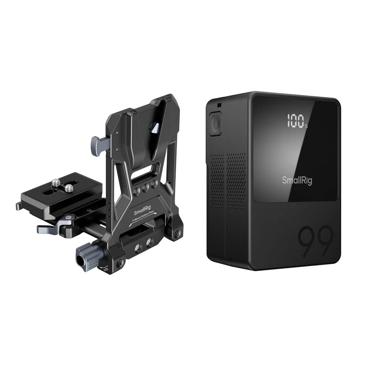 Smallrig - VB99 Mini Rechargeable V-Mount Battery with Foldable Battery Plate